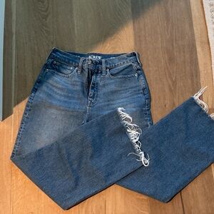 J. Crew Women's Cropped Blue Jeans